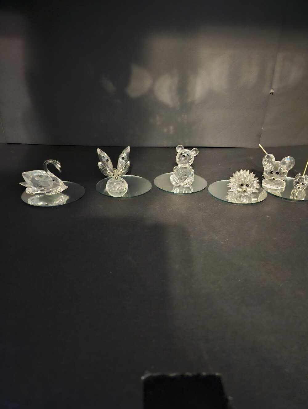 Clear Swarovski Crystal Animal Figurine Set - Home Accents